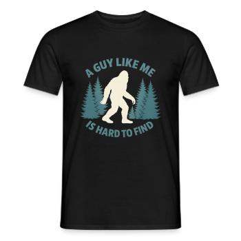 Drôle de Bigfoot Un gars comme moi est difficile à trouver en forêt - T-shirt homme - noir - Devant - AI Model Male 178 light (178cm)