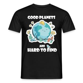 Les bonnes planètes sont difficiles à trouver | Changement climatique - T-shirt homme - noir - Devant - AI Model Male 178 light (178cm)