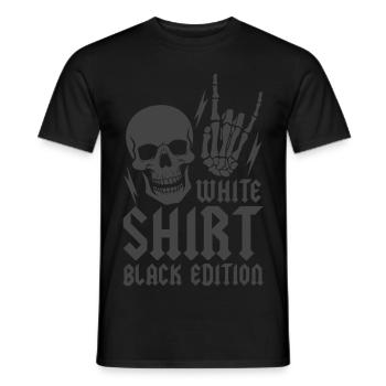 White Shirt Black Edition - Men's T-Shirt - black - Front - AI Model Male 178 light (178cm)