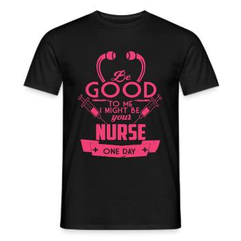 Nurse / nurse - Men's T-Shirt - black - Front - AI Model Male 178 light (178cm)