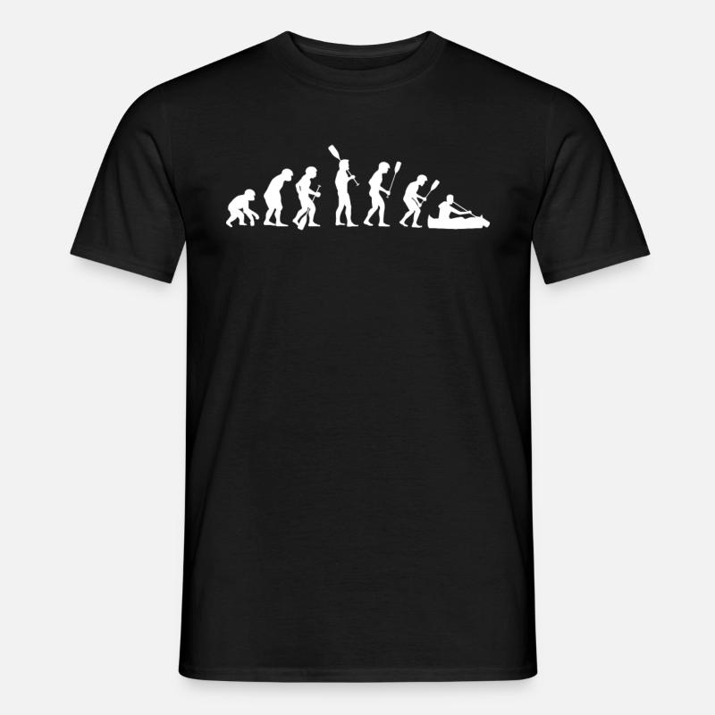 Human evolution kayak - Men’s T-shirt - black