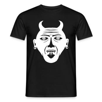 Oni Maske - Hannya Maske - Tiki Maske - Männer T-Shirt - Schwarz - Vorne - AI Model Male 178 light (178cm)