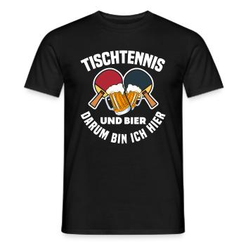 Tischtennis Sport Biertrinker - Männer T-Shirt - Schwarz - Vorne - AI Model Male 178 light (178cm)