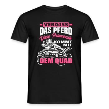 Quad Prinzessin - Männer T-Shirt - Schwarz - Vorne - AI Model Male 178 light (178cm)
