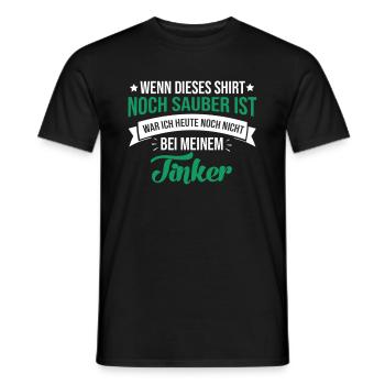 Tinker Pferd Pferdespruch Vanner Gypsy cob lustig - Männer T-Shirt - Schwarz - Vorne - AI Model Male 178 light (178cm)