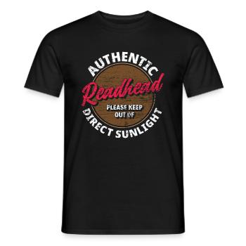 Rote Haare Sonnenlicht - Männer T-Shirt - Schwarz - Vorne - AI Model Male 178 light (178cm)