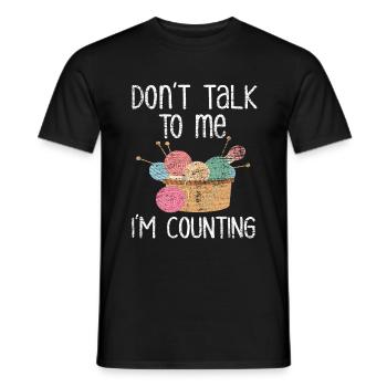 Stricken Zählen - Männer T-Shirt - Schwarz - Vorne - AI Model Male 178 light (178cm)