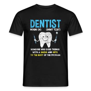Sourire de dentiste - T-shirt homme - noir - Devant - AI Model Male 178 light (178cm)