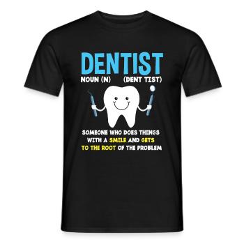 dentist - Men's T-Shirt - black - Front - AI Model Male 178 light (178cm)