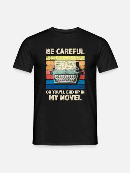 Autor Retro Schreibmaschine - Männer T-Shirt - Schwarz