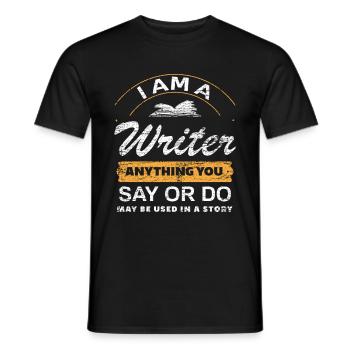 auteur - T-shirt homme - noir - Devant - AI Model Male 178 light (178cm)