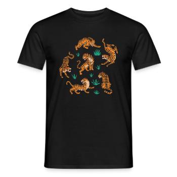 tiger - Men's T-Shirt - black - Front - AI Model Male 178 light (178cm)