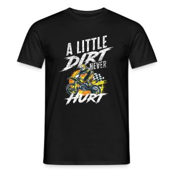 Funny motocross dirt mud - Men's T-Shirt - black - Front - AI Model Male 178 light (178cm)