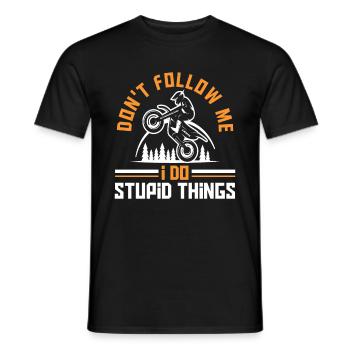 Motocross Folge Mir Nicht Motocrossfahrer Geschenk - Männer T-Shirt - Schwarz - Vorne - AI Model Male 178 light (178cm)