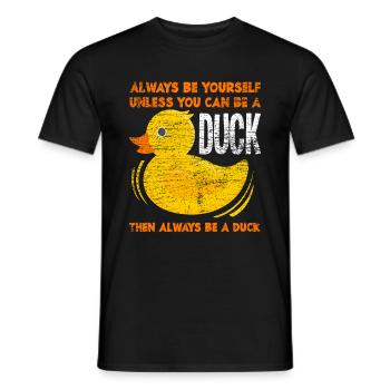 Canard animal - T-shirt homme - noir - Devant - AI Model Male 178 light (178cm)