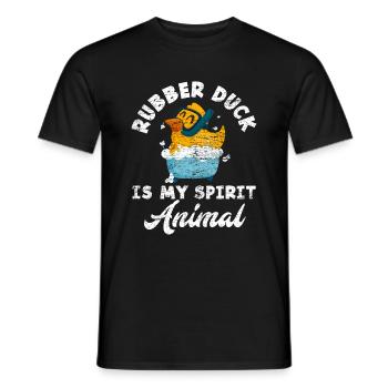 Ente Badewanne - Männer T-Shirt - Schwarz - Vorne - AI Model Male 178 light (178cm)