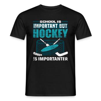 École de hockey - T-shirt homme - noir - Devant - AI Model Male 178 light (178cm)