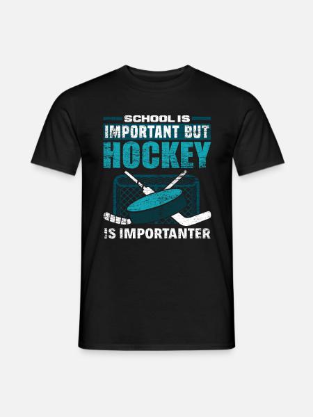 Eishockey Schule - Männer T-Shirt - Schwarz
