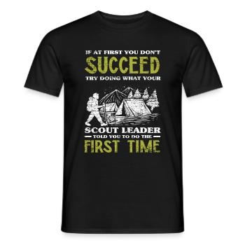 Scouts leaders - T-shirt homme - noir - Devant - AI Model Male 178 light (178cm)
