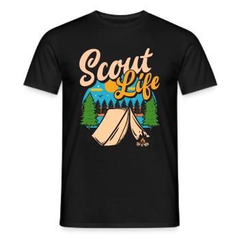 Scouts Nature Tent Tents Gift - Men's T-Shirt - black - Front - AI Model Male 178 light (178cm)