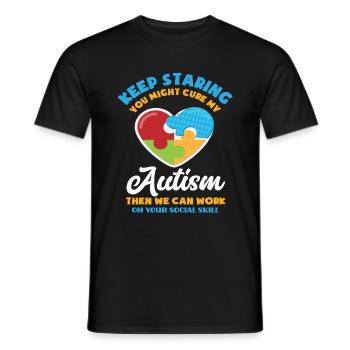 Autismus Krankheit - Männer T-Shirt - Schwarz - Vorne - AI Model Male 178 light (178cm)
