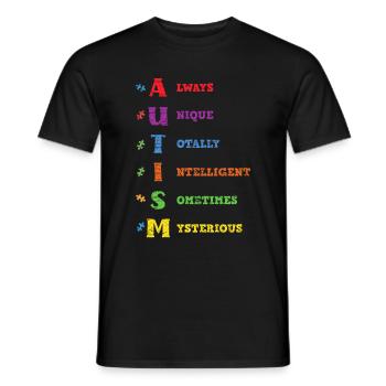 Autismus - Männer T-Shirt - Schwarz - Vorne - AI Model Male 178 light (178cm)
