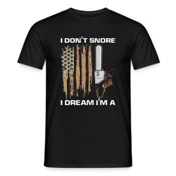 Drapeau des États-Unis à la tronçonneuse disant - T-shirt homme - noir - Devant - AI Model Male 178 light (178cm)