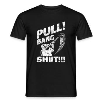 Cadeau drôle de tir au pigeon d'argile Sagittaire - T-shirt homme - noir - Devant - AI Model Male 178 light (178cm)