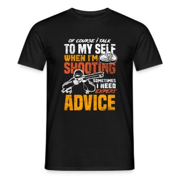Cadeau de conseils de tir au pigeon d'argile - T-shirt homme - noir - Devant - AI Model Male 178 light (178cm)