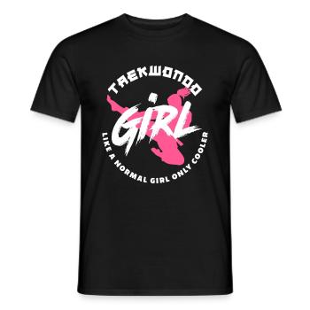 Idée cadeau de taekwondo fille sportive - T-shirt homme - noir - Devant - AI Model Male 178 light (178cm)