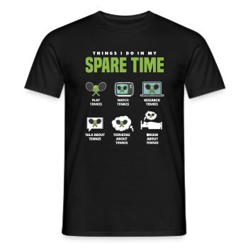 Tennis Lustige Tennis Geschenke - Männer T-Shirt - Schwarz - Vorne - AI Model Male 178 light (178cm)
