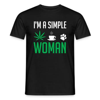 Cannabis femmes café chiens - T-shirt homme - noir - Devant - AI Model Male 178 light (178cm)