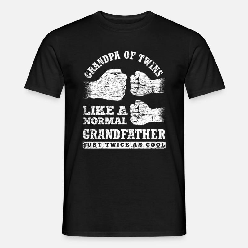 Zwillings Opa - Männer T-Shirt - Schwarz