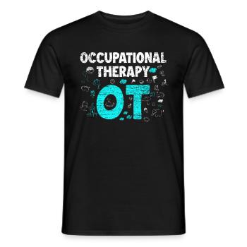 Occupational therapist occupational therapy - Men's T-Shirt - black - Front - AI Model Male 178 light (178cm)