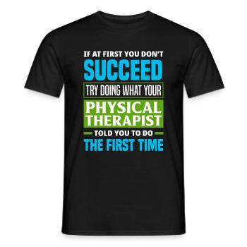 Physiotherapist Work Patient - Men's T-Shirt - black - Front - AI Model Male 178 light (178cm)