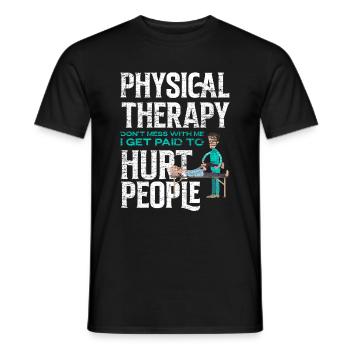 Physiothérapeute travail - T-shirt homme - noir - Devant - AI Model Male 178 light (178cm)