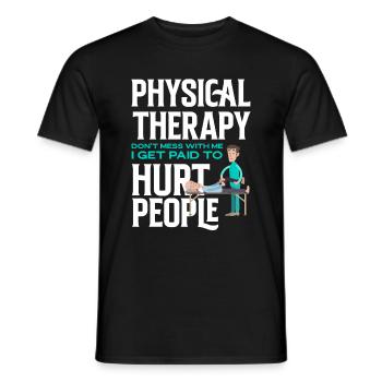 Physiothérapeute drôle Physiothérapeute - T-shirt homme - noir - Devant - AI Model Male 178 light (178cm)