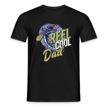 Papa Fischen Hobby Angel - Männer T-Shirt - Schwarz - Vorne - AI Model Male 178 light (178cm)