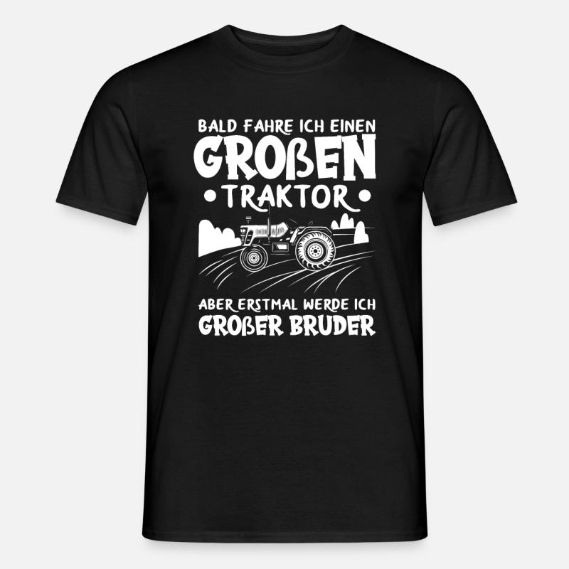 Ich Werde großer Bruder Traktor Sohn Geschenk - Männer T-Shirt - Schwarz