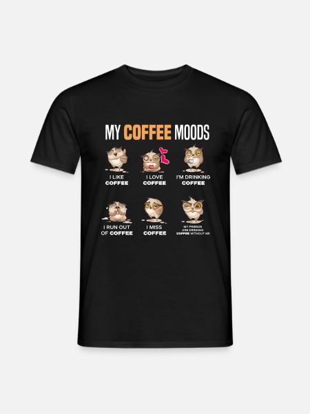 Owls Coffee Lover Gift - Men's T-Shirt - black