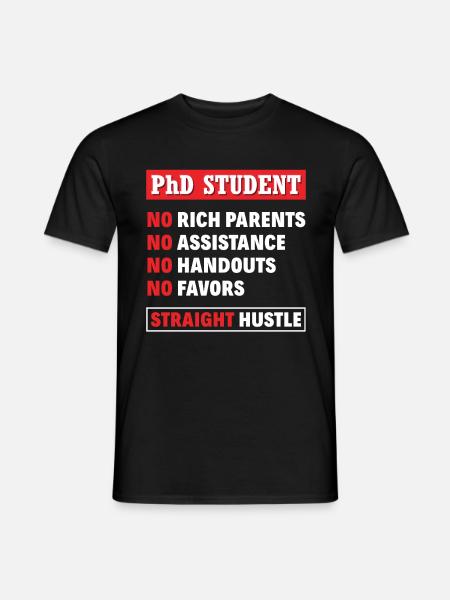 PhD student - Men's T-Shirt - black