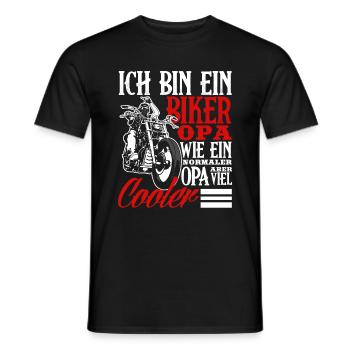 Motorrad Opa Geschenk - Männer T-Shirt - Schwarz - Vorne - AI Model Male 178 light (178cm)