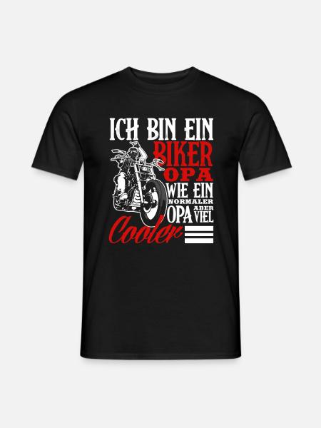 Motorrad Opa Geschenk - Männer T-Shirt - Schwarz