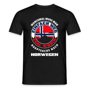 Norwegen Liebhaber Spruch Geschenk - Männer T-Shirt - Schwarz - Vorne - AI Model Male 178 light (178cm)