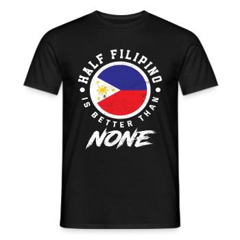Philippines Origine Semi-Filipino Filipina - T-shirt homme - noir - Devant - AI Model Male 178 light (178cm)