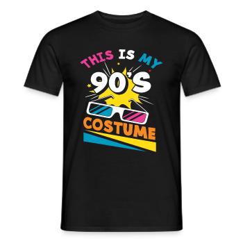 Costume 90s themed party outfit gift - Men's T-Shirt - black - Front - AI Model Male 178 light (178cm)