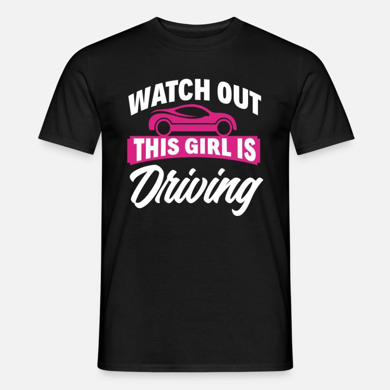 Führerschein Bestanden Fahranfängerin Mädchen - Männer T-Shirt - Schwarz