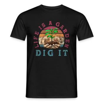 Leben Garten Gärtner - Männer T-Shirt - Schwarz - Vorne - AI Model Male 178 light (178cm)