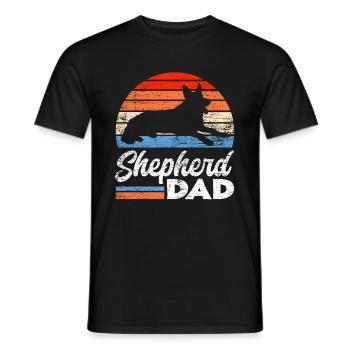 German Shepherd Dad German Shepherd - Men's T-Shirt - black - Front - AI Model Male 178 light (178cm)