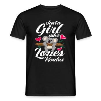 koala - Men's T-Shirt - black - Front - AI Model Male 178 light (178cm)